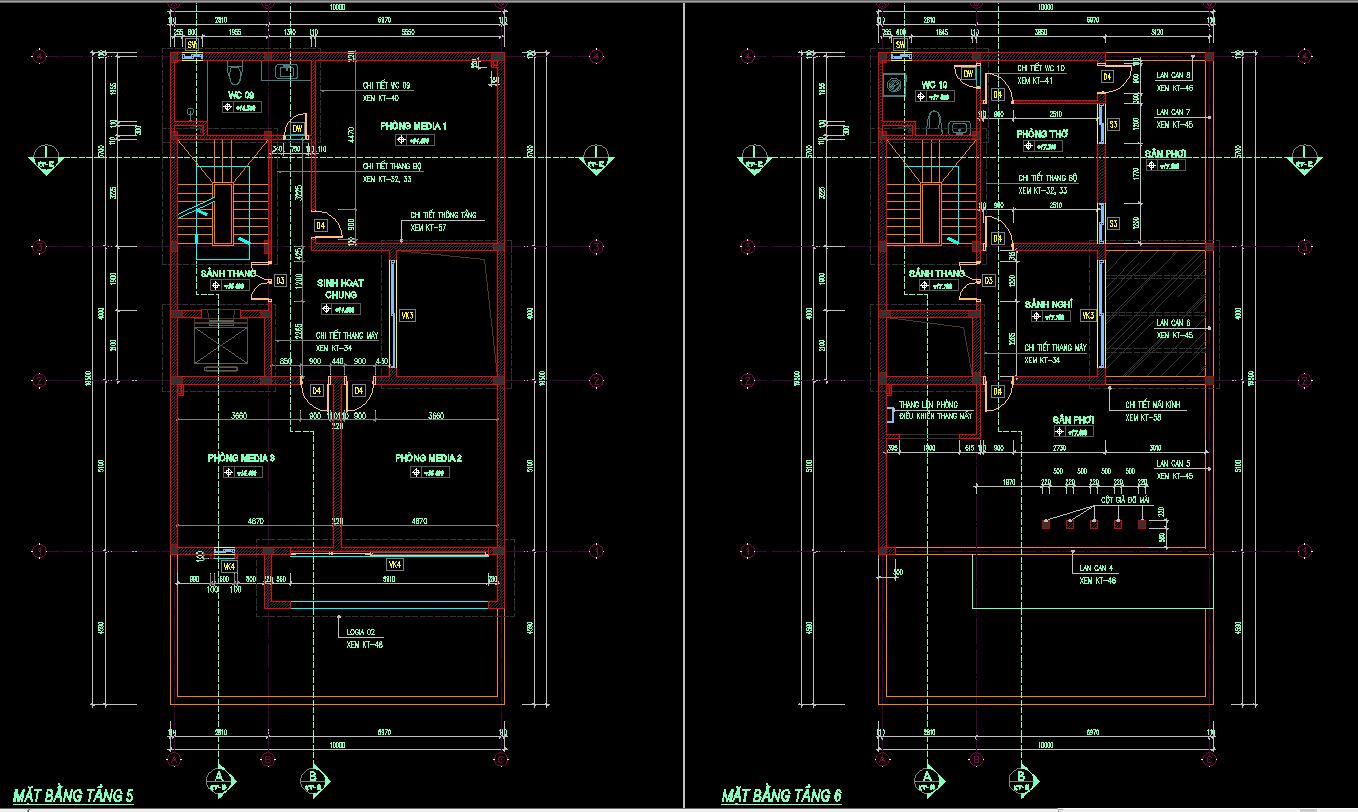 kiến trúc 5 tầng,Biệt thự,Biệt thự 10x20m,biệt thự 5 tầng,bản vẽ biệt thự phố,biệt thự phố 5 tầng