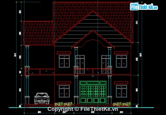 biệt thự phố,biệt thự 2 tầng,mẫu nhà biệt thự 2 tầng