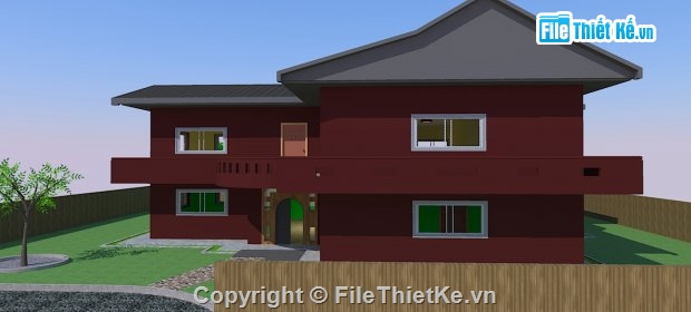 biệt thự 2 tầng,model su biệt thự 2 tầng,biệt thự 2 tầng file su,file sketchup biệt thự 2 tầng,biệt thự 2 tầng sketchup