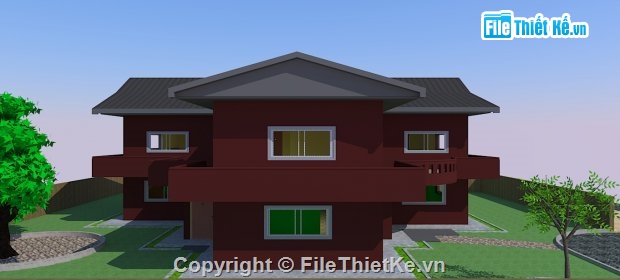 biệt thự 2 tầng,model su biệt thự 2 tầng,biệt thự 2 tầng file su,file sketchup biệt thự 2 tầng,biệt thự 2 tầng sketchup