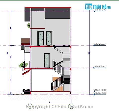 Revit nhà phố 3 tầng,bản vẽ nhà phố 3 tầng revit,revit nhà phố,nhà phố 3 tầng 6.3x14,revit nhà dân 3 tầng,nhà 3 tầng mái thái