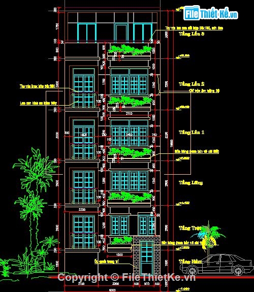 mẫu nhà 5 tầng,nhà kích thước 6 x 14.5m,mẫu nhà phố 5 tầng