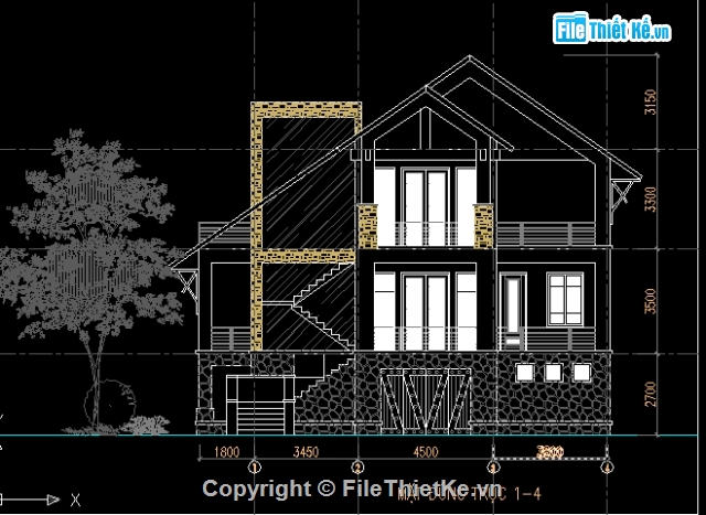 3 tầng,nhà sân vườn,bản vẽ,18x14m,35x20m,bản vẽ kiến trúc