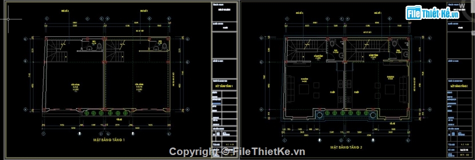 Biệt thự song lập,biệt thự 4 tầng,file cad biệt thự 4 tầng