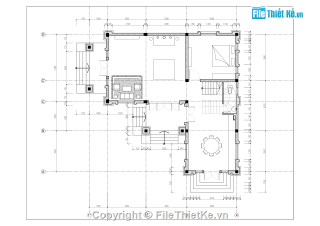 biệt thự 2 tầng,kiến trúc 2 tầng,bản vẽ biệt thự nhà phố 2 tầng,Bản vẽ biệt thự 2 tầng 13.56x13.76m,bản vẽ biệt thự 2 tầng