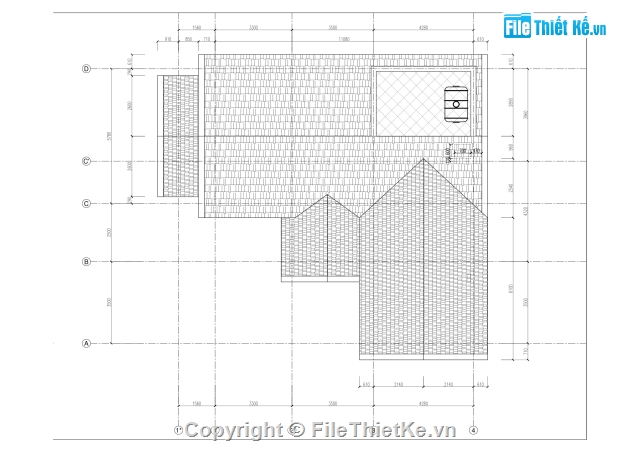 biệt thự 2 tầng,kiến trúc 2 tầng,bản vẽ biệt thự nhà phố 2 tầng,Bản vẽ biệt thự 2 tầng 13.56x13.76m,bản vẽ biệt thự 2 tầng