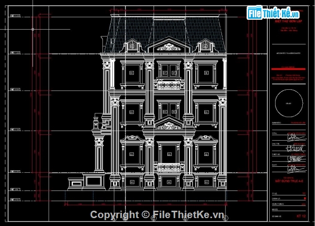 Biệt thự 3 tầng tân cổ điển,Biệt thự cổ đại,Biệt thự tân cổ điển,3 tầng 1 hầm 11x13m,Biệt thự tân cổ điển 3 tầng