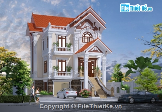 biệt thự 3 tầng,cad biệt thự 3 tầng,file cad biệt thự 3 tầng
