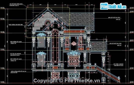 biệt thự 3 tầng,cad biệt thự 3 tầng,file cad biệt thự 3 tầng