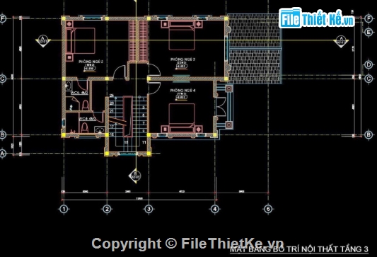 biệt thự 3 tầng,cad biệt thự 3 tầng,file cad biệt thự 3 tầng