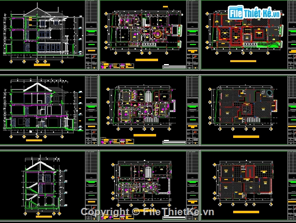 Biệt thự,Biệt thự 10x15m,hồ sơ thiết kế biệt thự,thiết kế thi công,bản vẽ biệt thự tân cổ điển full,hồ sơ thi công nhà