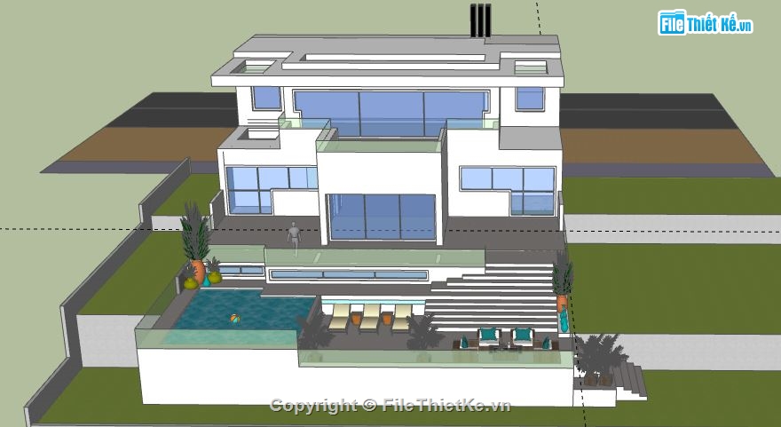 Biệt thự villa 2 tầng,model su biệt thự 2 tầng,file sketchup biệt thự 2 tầng,biệt thự 2 tầng file su,sketchup biệt thự 2 tầng