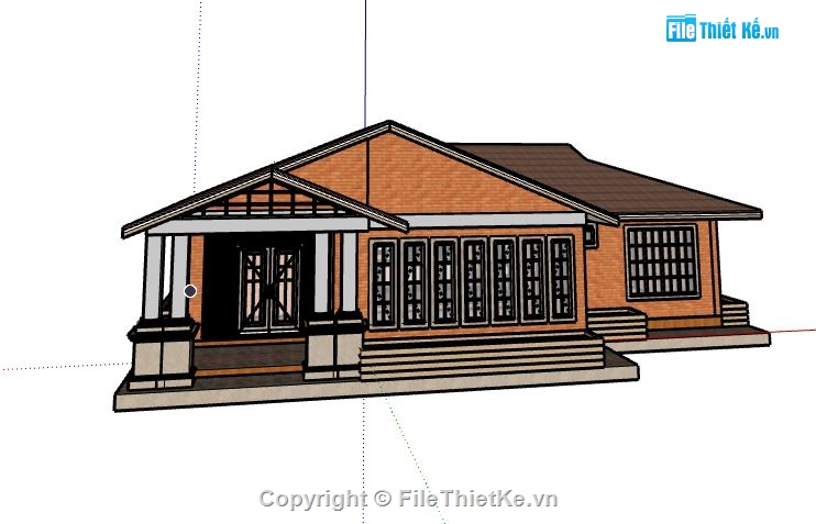 Biệt thự vườn 1 tầng,model su biệt thự 1 tầng,thiết kế biệt thự 1 tầng,file su biệt thự 1 tầng,biệt thự 1 tầng model su