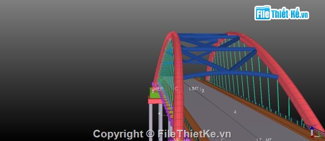 tekla structure,Cầu Cổ Cò,Cầu Vòm,tekla cầu cổ cò,cầu vòm cổ cò tekla