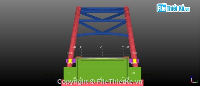 tekla structure,Cầu Cổ Cò,Cầu Vòm,tekla cầu cổ cò,cầu vòm cổ cò tekla