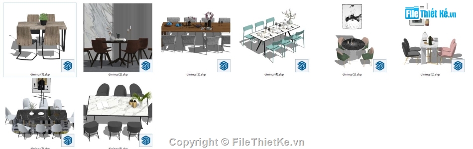 sketchup bàn ăn,mẫu bàn sketchup,sketchup 8 mẫu bàn,file su bàn ăn