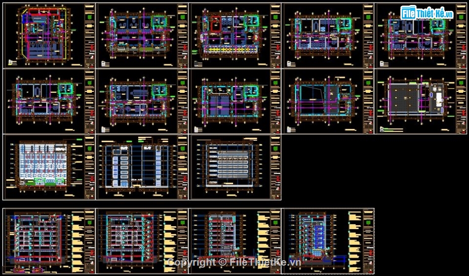cad văn phòng,bản vẽ tòa nhà văn phòng,bản vẽ cad văn phòng