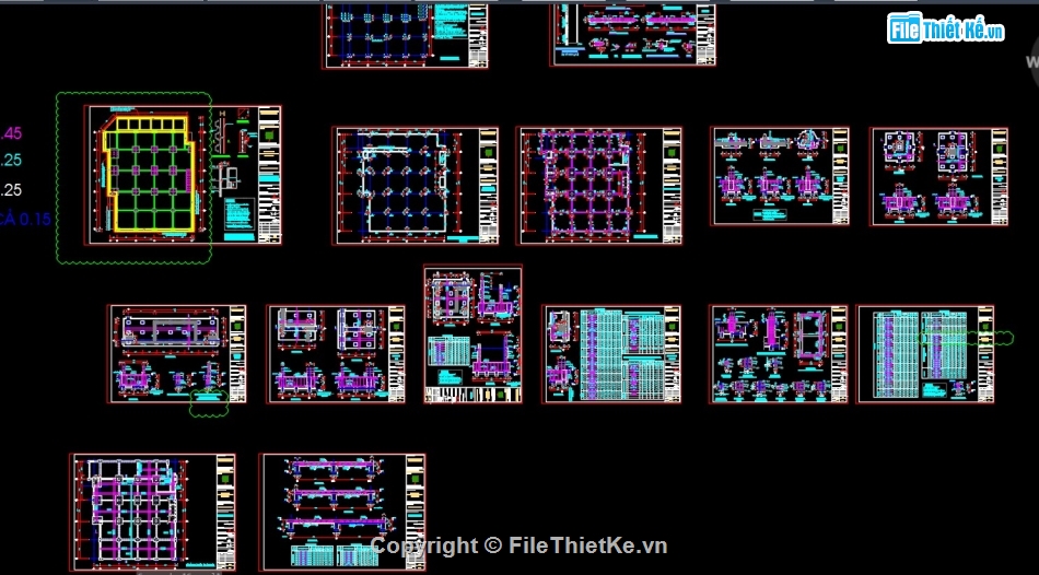 cad văn phòng,bản vẽ tòa nhà văn phòng,bản vẽ cad văn phòng
