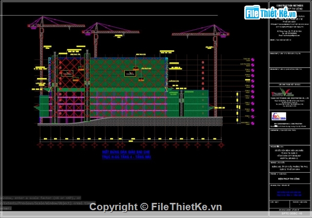 giàn giáo bao che,bản vẽ biện pháp,nhà cao tầng,biện pháp thi công nhà,bản vẽ nhà cao tầng