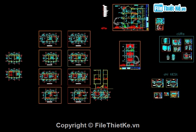 nhà biệt thự,Thiết kế biệt thự 4 tầng1 mái kt 4mx.7m,Bản vẽ BT 4 tầng