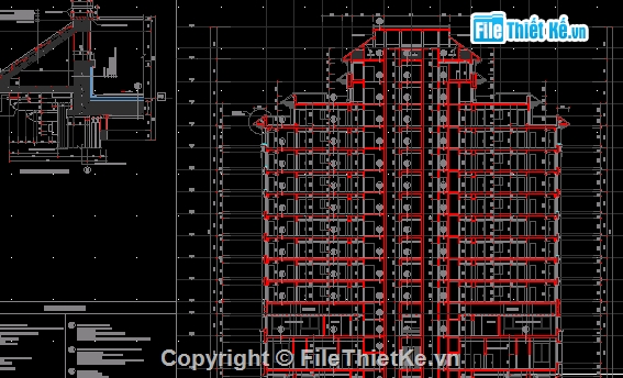 bản vẽ Khách sạn 5 sao,Bãn vẽ TC chi tiết khách sạn Hoàng Đế 5 sao,Bãn vẽ TC móng - hầm - Thân KS 5 sao