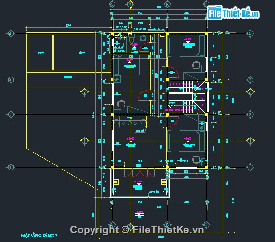 Bản vẽ,Kiến trúc,biệt thự 2 tầng,thiết kế cấu bản vẽ,bản vẽ biệt thự