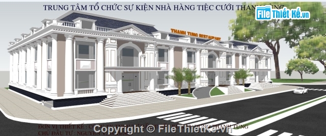 bản vẽ thi công nhà hàng thanh tùng,bản vẽ thi công nhà hàng 34.5x60.25m,nhà hàng 34.5x60.25m,bản vẽ nhà hàng kèm phối cảnh,bản vẽ xây dựng nhà hàng