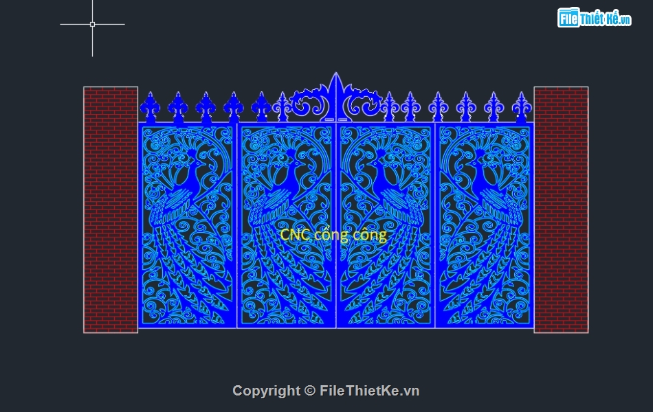 CNC cổng đẹp,cổng đẹp 4 cánh công,mẫu cổng CNC 4 cánh đẹp,CNC cửa 4 cánh đẹp,cổng 4 công khoe sắc