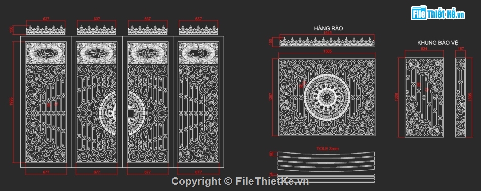 cổng hoa văn 4 cánh,cửa sắt 4 cánh,file dxf cổng 4 cánh cnc,cổng 4 cánh file dxf,autocad cổng 4 cánh cnc