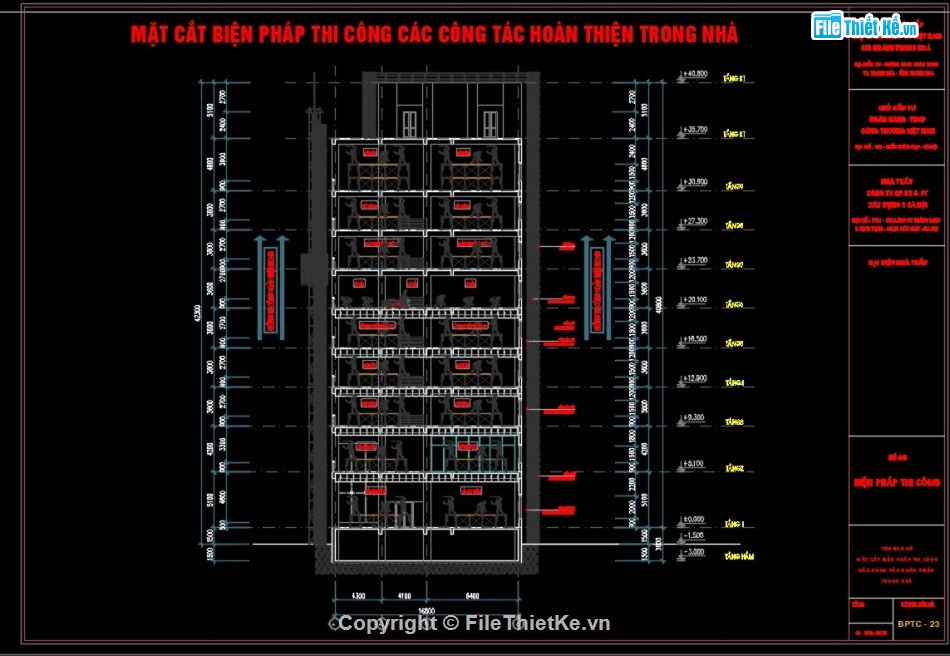 BPTC tòa nhà văn phòng,Bản vẽ BPTC tòa nhà,Bản vẽ CAD BPTC tòa văn phòng