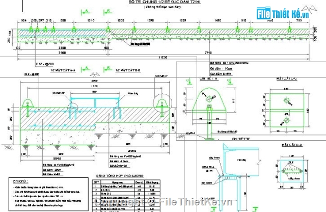 hồ sơ bản vẽ,cầu bản,bê tông cốt thép,cau dam T BTCT