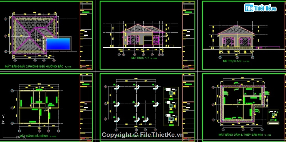 kiến trúc biệt thự,file cad biệt thự 1 tầng,thiết kế biệt thự 1 tầng