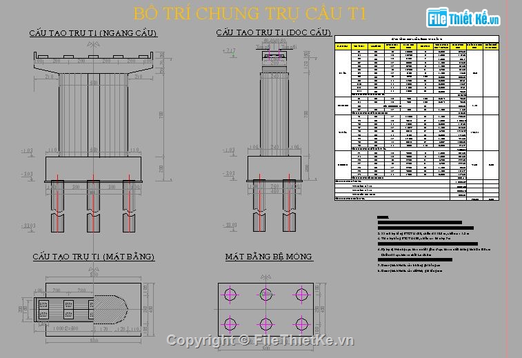 cầu dầm T,dầm T33m,cầu dầm T 3 nhịp,hồ sơ cầu,hồ sơ cầu dầm T