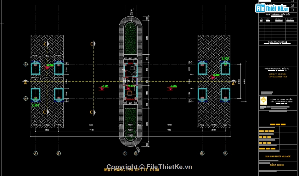 File cad Cổng chào,Bản vẽ Cổng chào,Cổng chào Sun Han River Village,Cad cổng chào,mẫu cổng chào