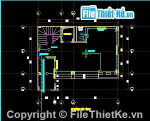 Mẫu nhà Nhà ở và cho thuê 06 tầng,Mẫu nhà 06 tầng kích thước 9.79x7.5m,file cad nhà 6 tầng,bản vẽ autocad nhà phố