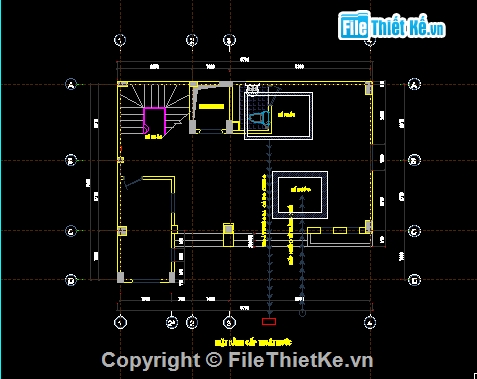 Mẫu nhà Nhà ở và cho thuê 06 tầng,Mẫu nhà 06 tầng kích thước 9.79x7.5m,file cad nhà 6 tầng,bản vẽ autocad nhà phố