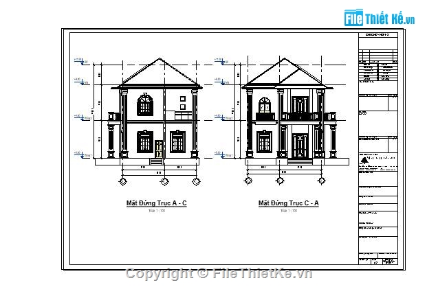 biệt thự 2 tần  9x21m,revit biệt thự 2 tầng,Mẫu biệt thự 2 tầng đẹp,biệt thự 2 tầng,9x21m