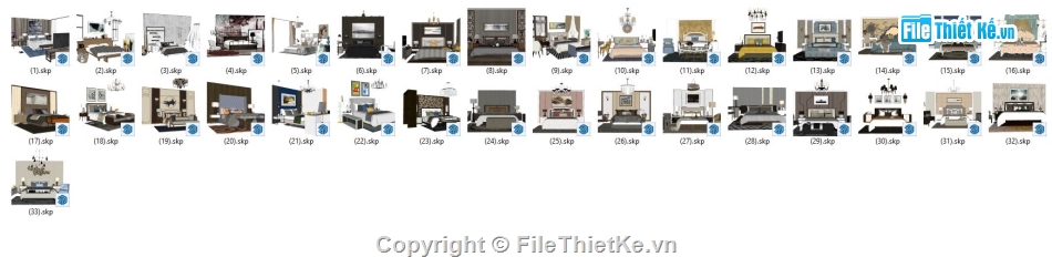 sketchup mẫu giường,tổng hợp mẫu giường,file su mẫu giường
