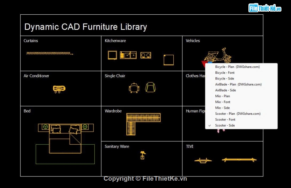 thư viện nội thất,thư viện cad nội thất,block động nội thất CAD,thư viện block động,CAD block động