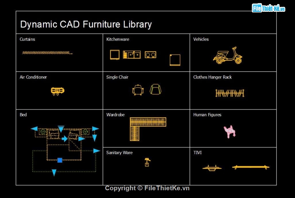 thư viện nội thất,thư viện cad nội thất,block động nội thất CAD,thư viện block động,CAD block động