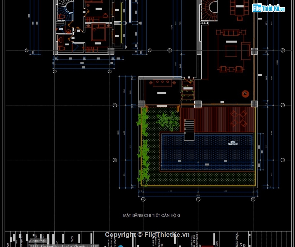 thiết kế bể bơi,bản vẽ bể bơi,CAD chi tiết bể bơi