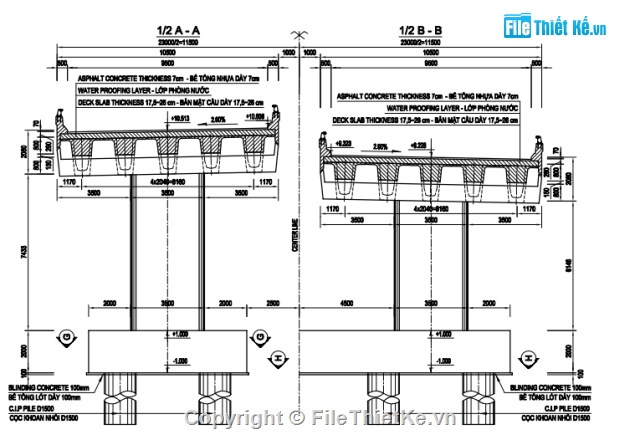 Bố trí chung cầu dầm Super T nhịp 30 và 40m Bố Trí Chung Cầu Dầm Super T Nhịp 30 Và 40M
