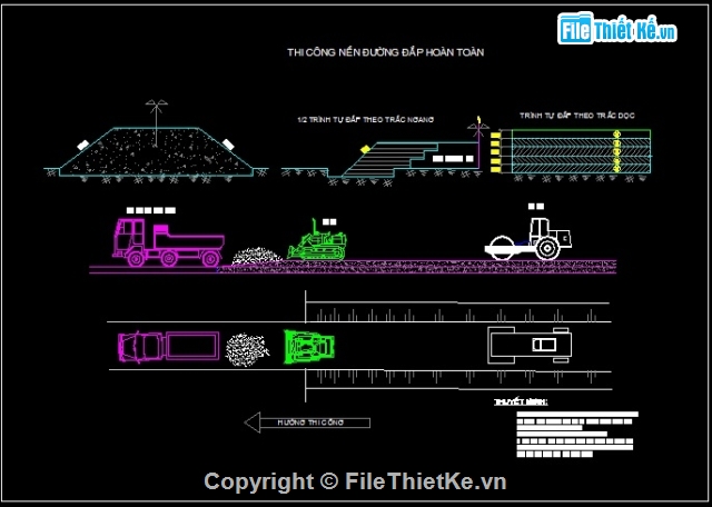 Bản vẽ biện pháp thi công nền đường,Biện pháp thi công nền đường,Biện pháp thi công hạ tầng rất hay