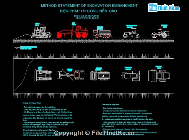Bản vẽ biện pháp thi công nền đường,Biện pháp thi công nền đường,Biện pháp thi công hạ tầng rất hay