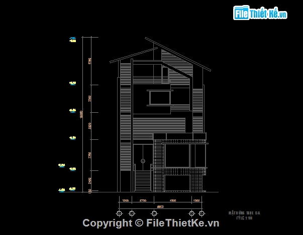 BT 5 tầng có phối cảnh,BT 5 tầng hiện đại,Bt 5 tầng 120m2