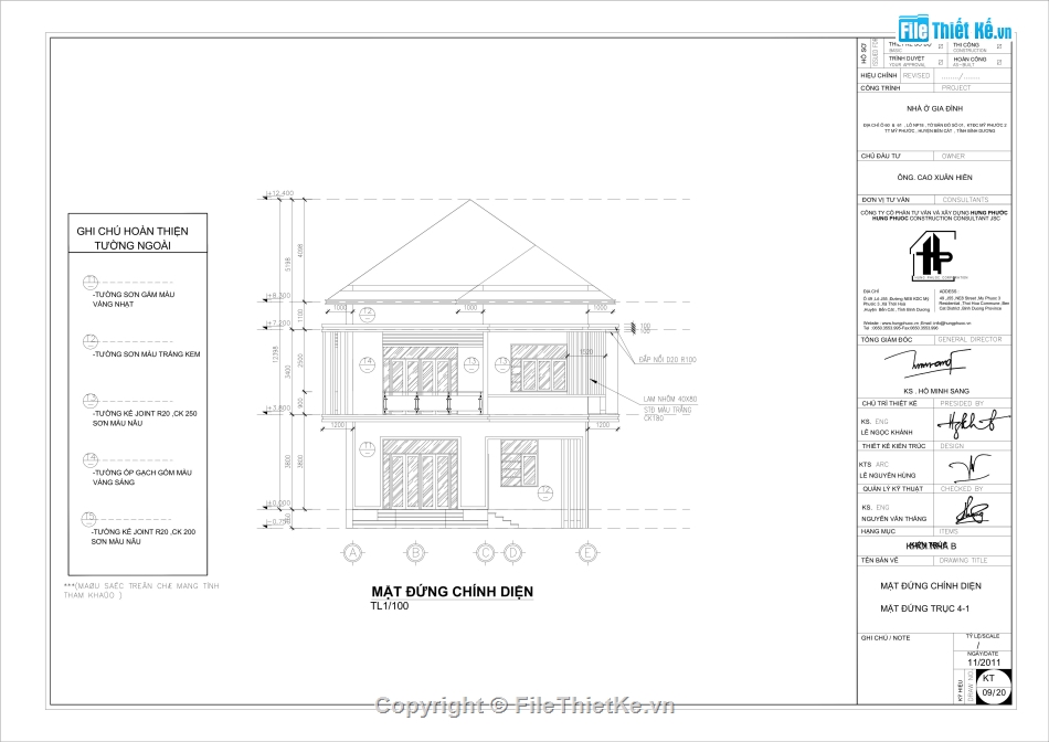 biệt thự 2 tầng,nhà mái nhật,biệt thự mái nhật