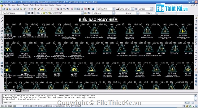 biển báo giao thông,QC41-2016,chi tiết biển báo,File cad biển báo,Biển báo giao thông quy chuẩn