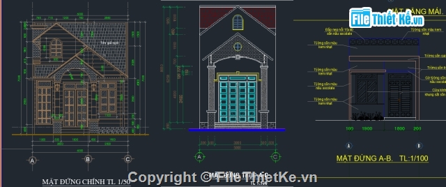 Mẫu nhà gác lửng,nhà cấp 4 5x22m,Nhà cấp 4 revit,nhà gác lửng,nhà cấp 4