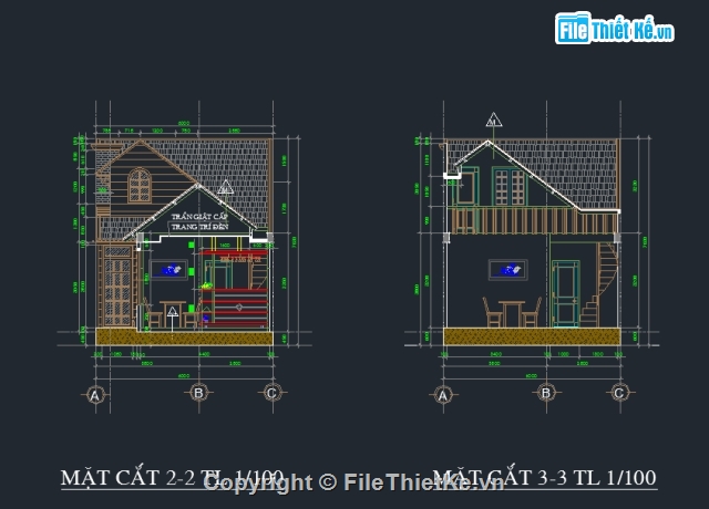 Mẫu nhà gác lửng,nhà cấp 4 5x22m,Nhà cấp 4 revit,nhà gác lửng,nhà cấp 4