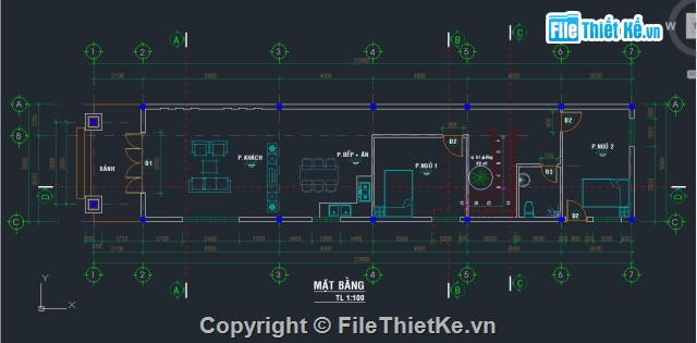 Mẫu nhà gác lửng,nhà cấp 4 5x22m,Nhà cấp 4 revit,nhà gác lửng,nhà cấp 4